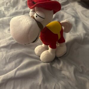 Vintage Rocky & Bullwinkle Dudley Do Right HORSE 6" Plush STUFFED ANIMAL 1999